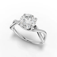 1.5CT Round Lab Diamond Solitaire Engagement Ring