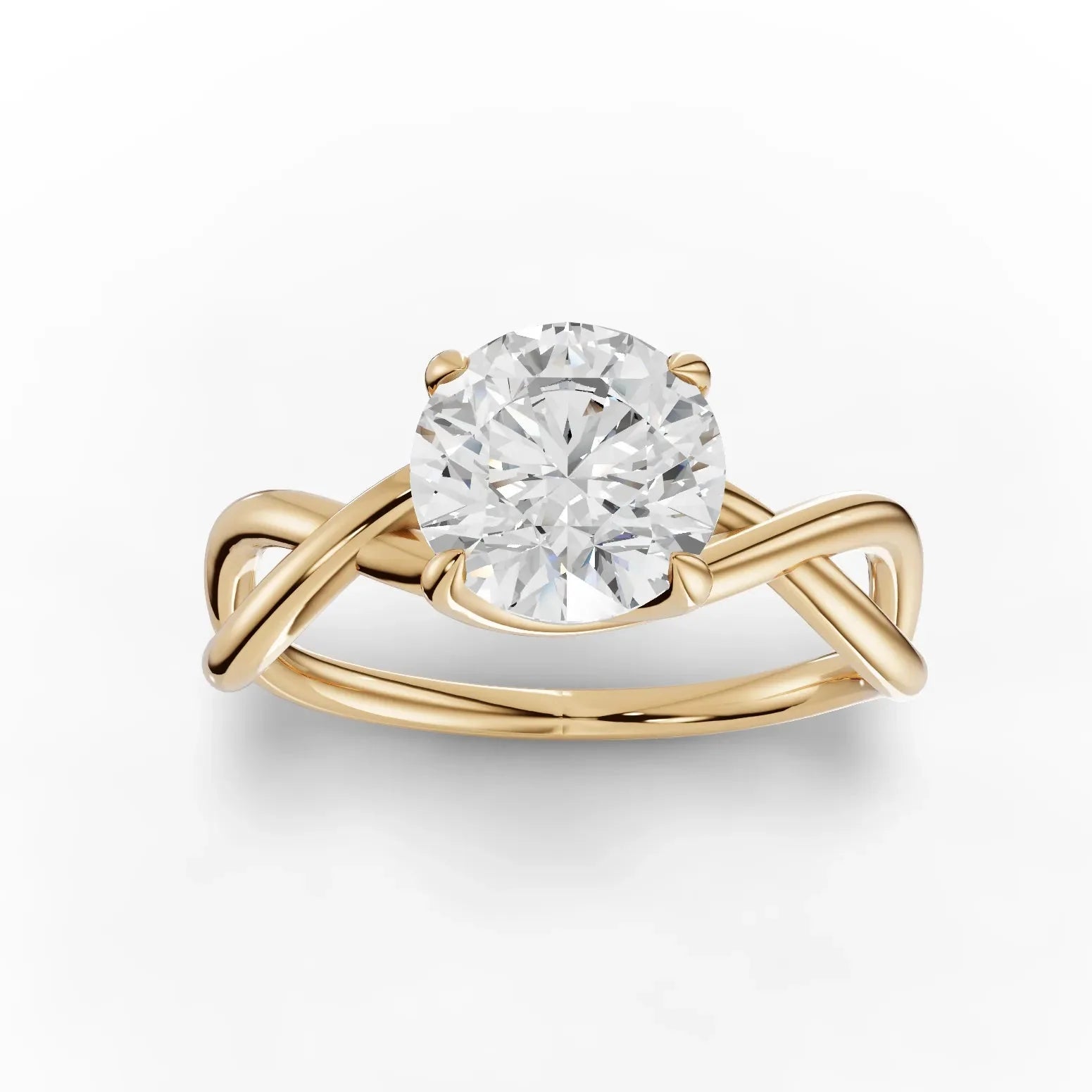 1.5CT Round Lab Diamond Solitaire Engagement Ring