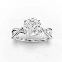 1.5CT Round Lab Diamond Solitaire Engagement Ring