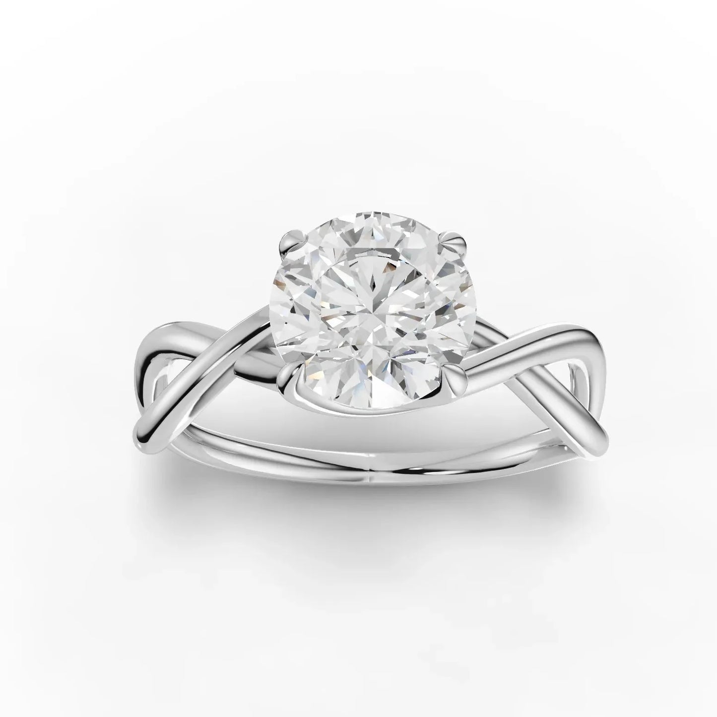 1.5CT Round Lab Diamond Solitaire Engagement Ring