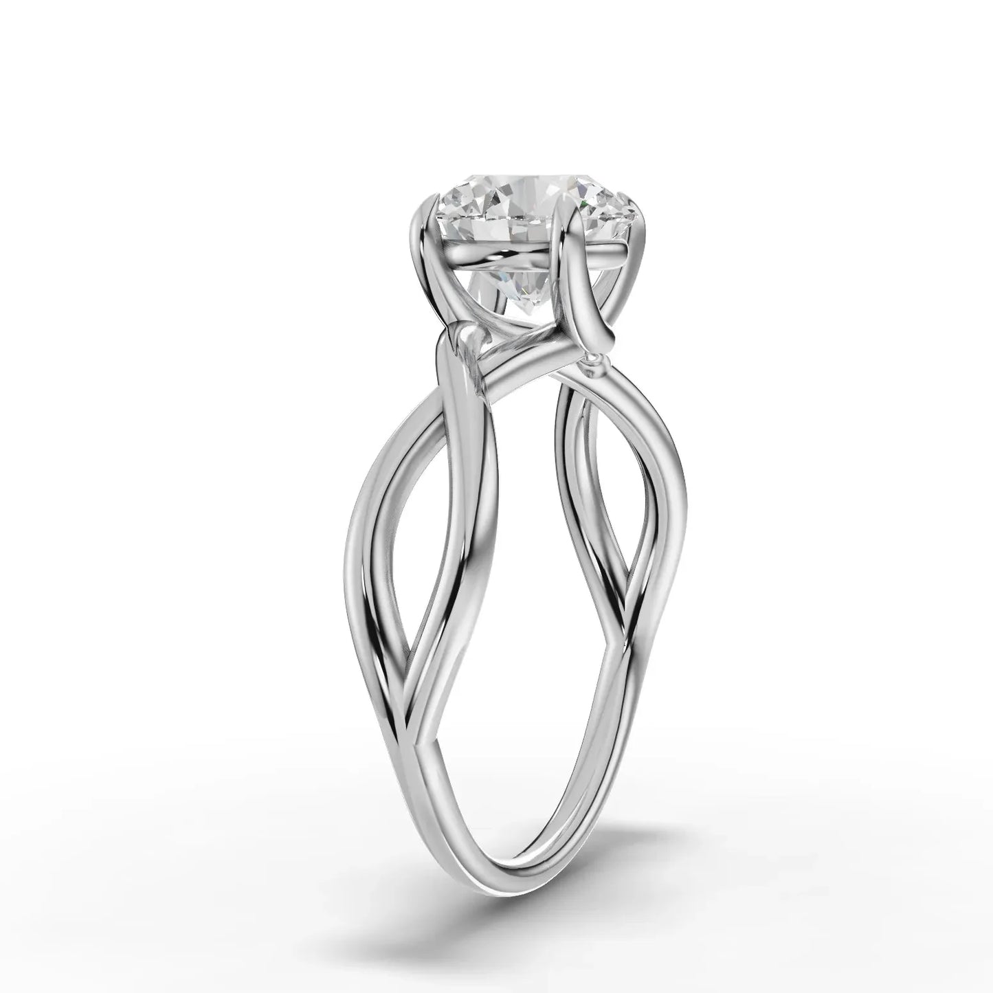 1.5CT Round Lab Diamond Solitaire Engagement Ring