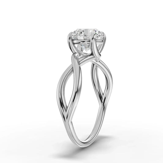 1.5CT Round Lab Diamond Solitaire Engagement Ring