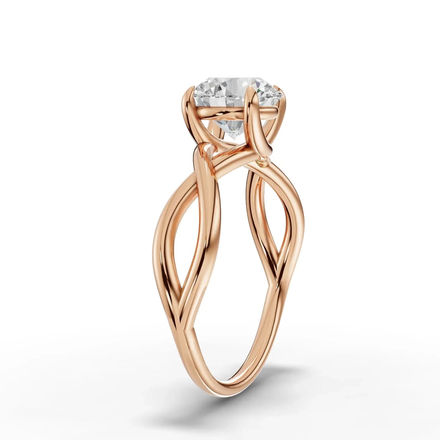 1.5CT Round Lab Diamond Solitaire Engagement Ring