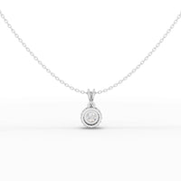 1.5CT Round Lab Diamond Halo Pendant