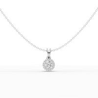 1.5CT Round Lab Diamond Halo Pendant