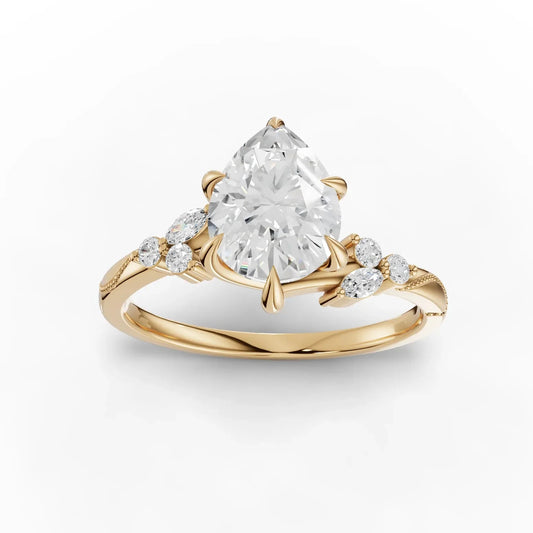 1.62CT Pear Lab Diamond Premium Solitaire Engagement Ring