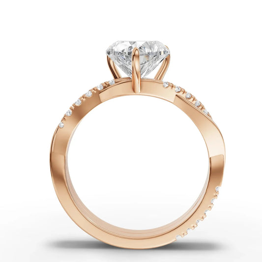1.74CT Heart Lab Diamond Engagement Ring