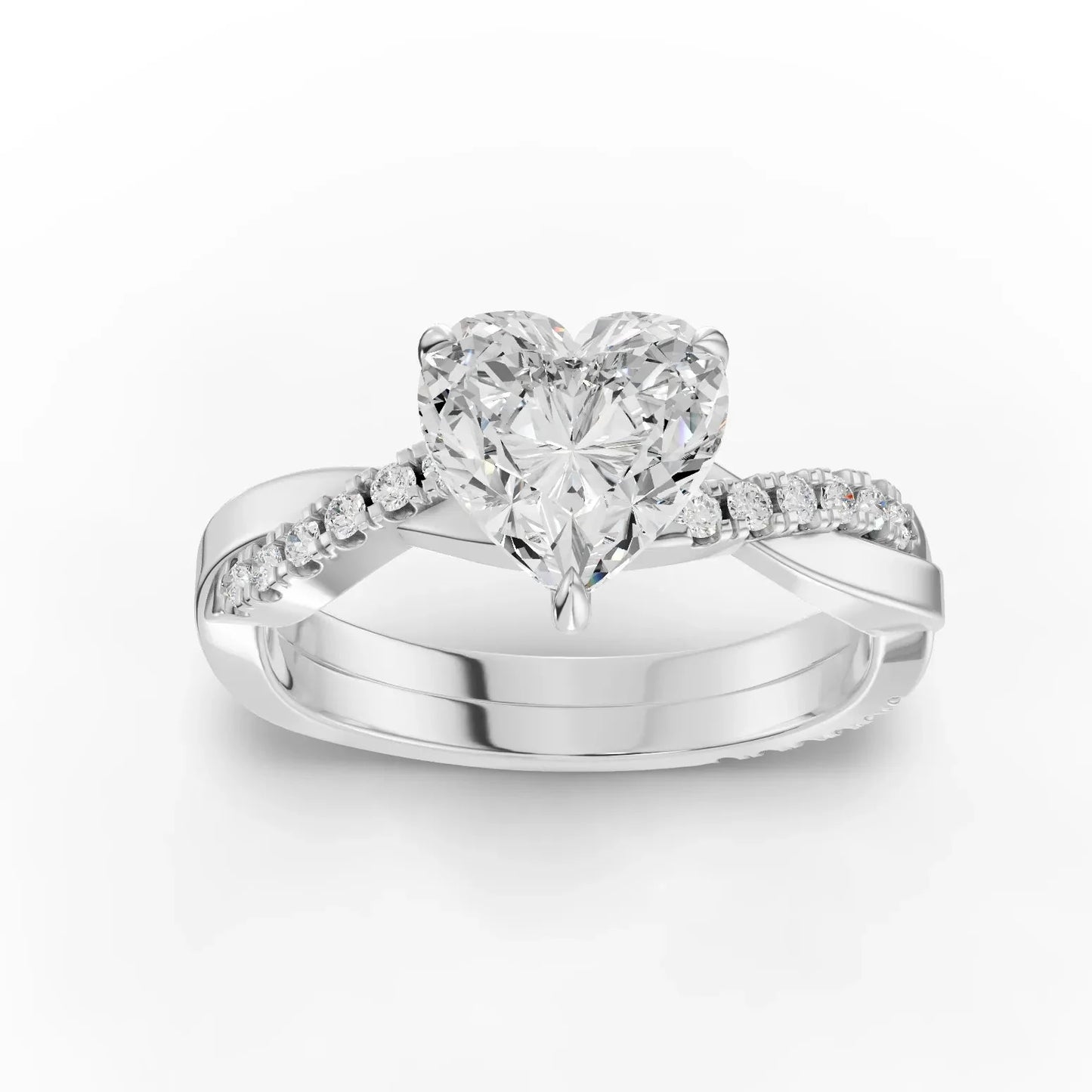 1.74CT Heart Lab Diamond Engagement Ring