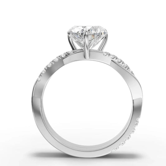1.74CT Heart Lab Diamond Engagement Ring