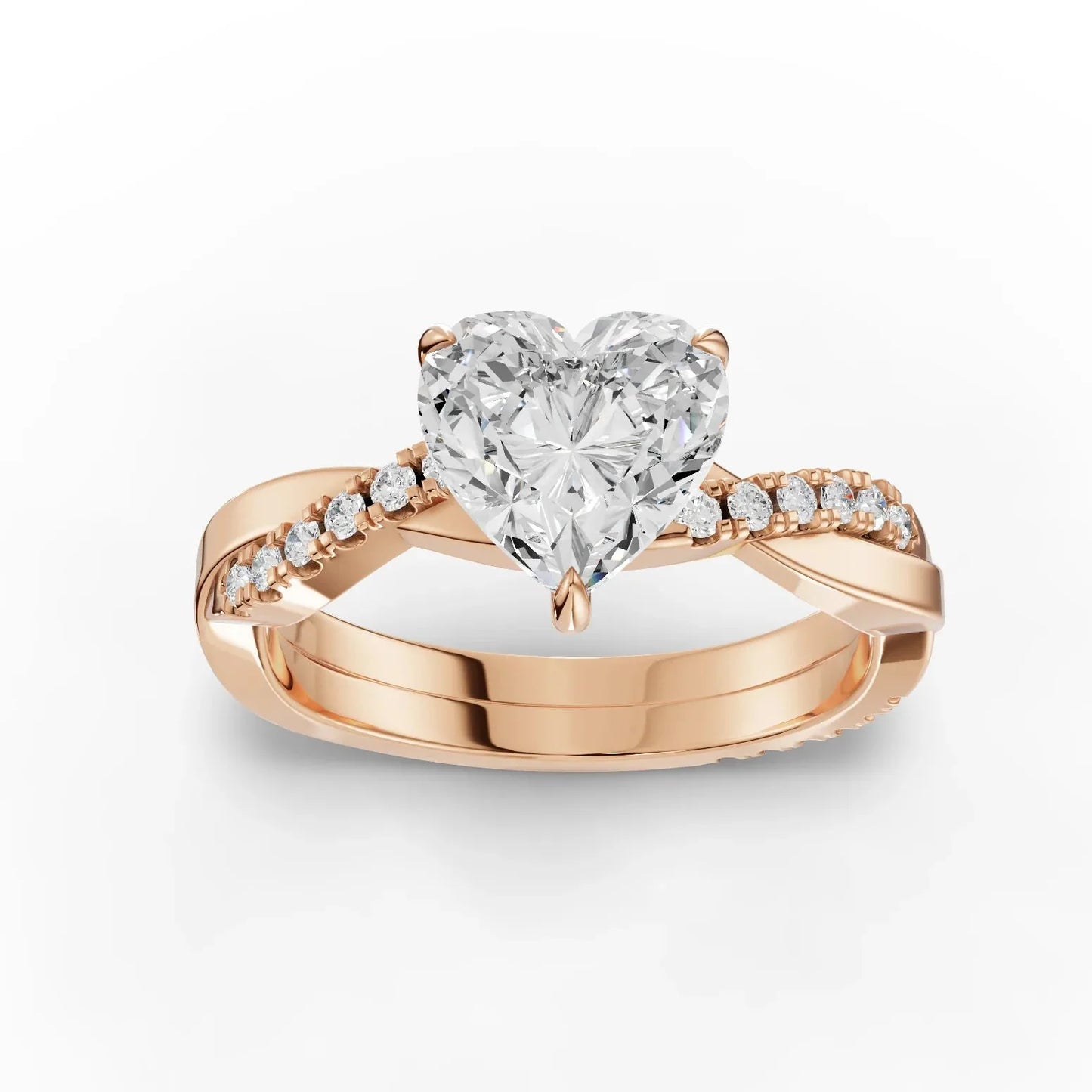 1.74CT Heart Lab Diamond Engagement Ring