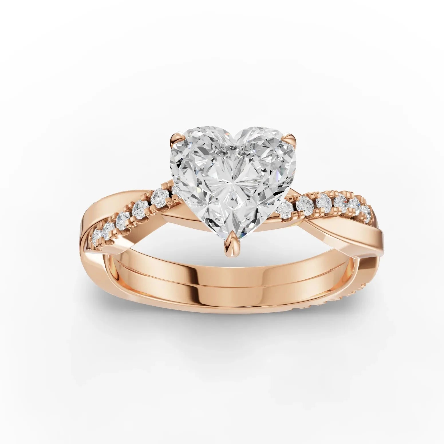 1.74CT Heart Lab Diamond Engagement Ring