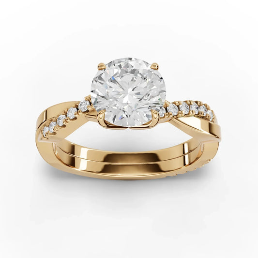 1.74CT Round Lab Diamond Engagement Ring