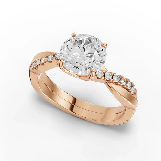 1.74CT Round Lab Diamond Engagement Ring
