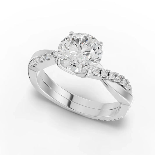 1.74CT Round Lab Diamond Engagement Ring