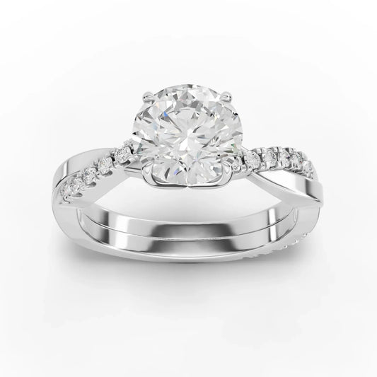 1.74CT Round Lab Diamond Engagement Ring