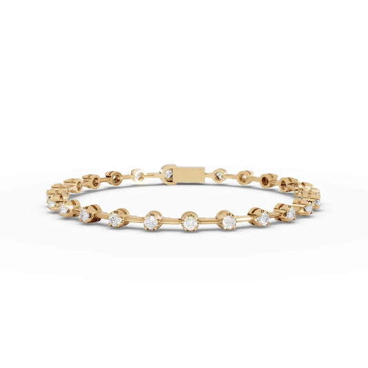 1.78CT Round Lab Diamond Station Tennis Bracelet