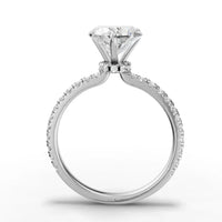 1.79CT Heart Lab Diamond Hidden Halo Accent Engagement Ring