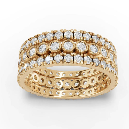 1.91CT Round Lab Diamond Bridal Set Ring