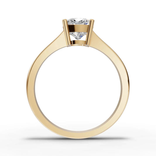 1CT Cushion Lab Diamond Classic Solitaire Engagement Ring