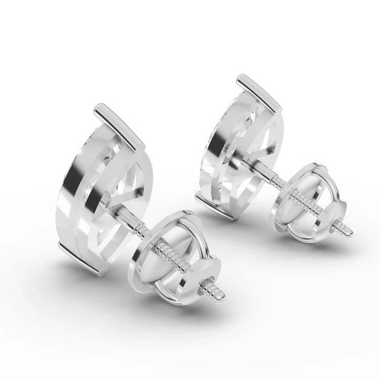 1CT Each Marquise Lab Diamond Stud Earrings