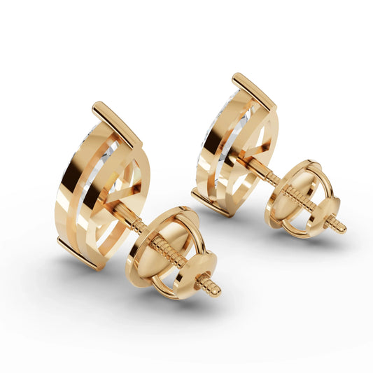 1CT Each Marquise Lab Diamond Stud Earrings