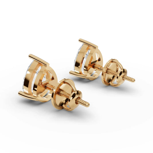 1CT Each Pear Lab Diamond Stud Earrings