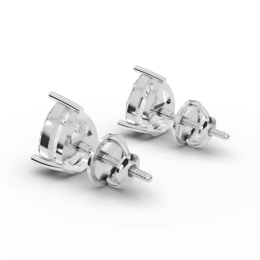 1CT Each Pear Lab Diamond Stud Earrings
