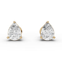 1CT Each Pear Lab Diamond Stud Earrings