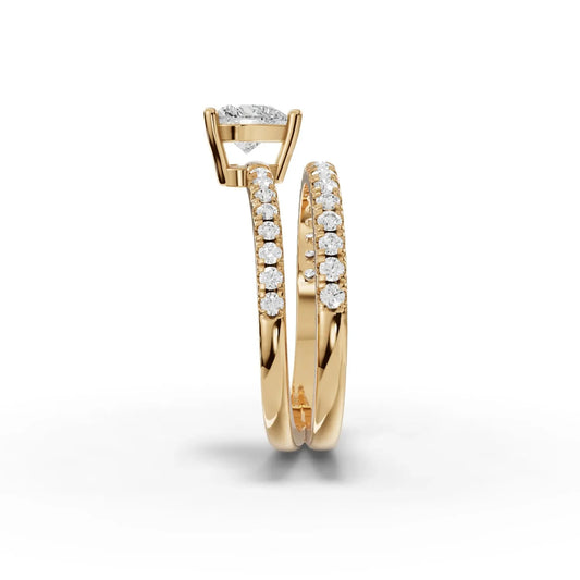1CT Heart Lab Diamond Premium Fashion Engagement Ring