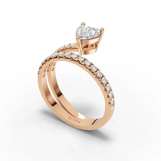 1CT Heart Lab Diamond Premium Fashion Engagement Ring