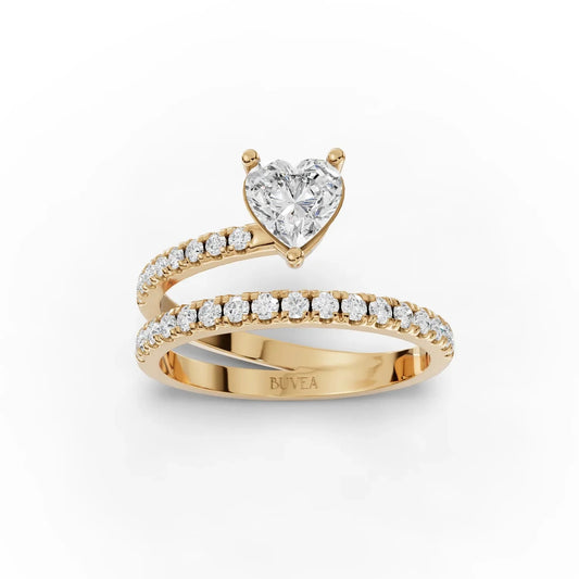 1CT Heart Lab Diamond Premium Fashion Engagement Ring