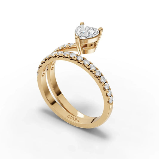 1CT Heart Lab Diamond Premium Fashion Engagement Ring
