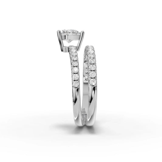 1CT Heart Lab Diamond Premium Fashion Engagement Ring