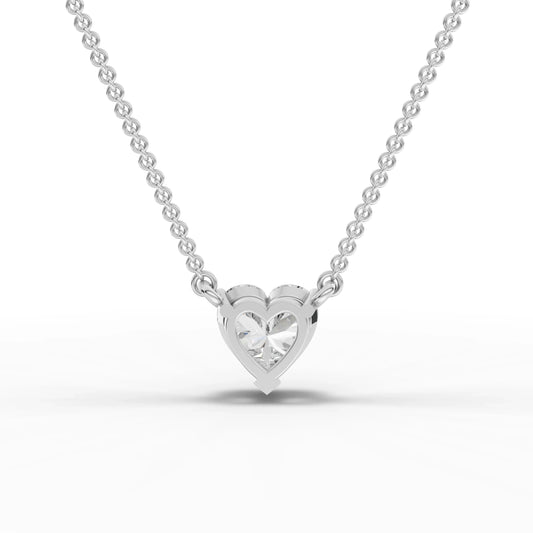 1CT Heart Lab Diamond Solitaire Pendant