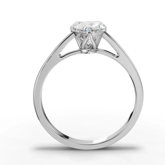 1CT Heart Lab Diamond Solitaire Ring