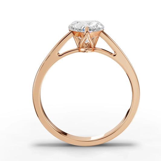 1CT Heart Lab Diamond Solitaire Ring