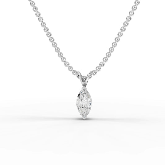 1CT Marquise Lab Diamond Solitaire Pendant
