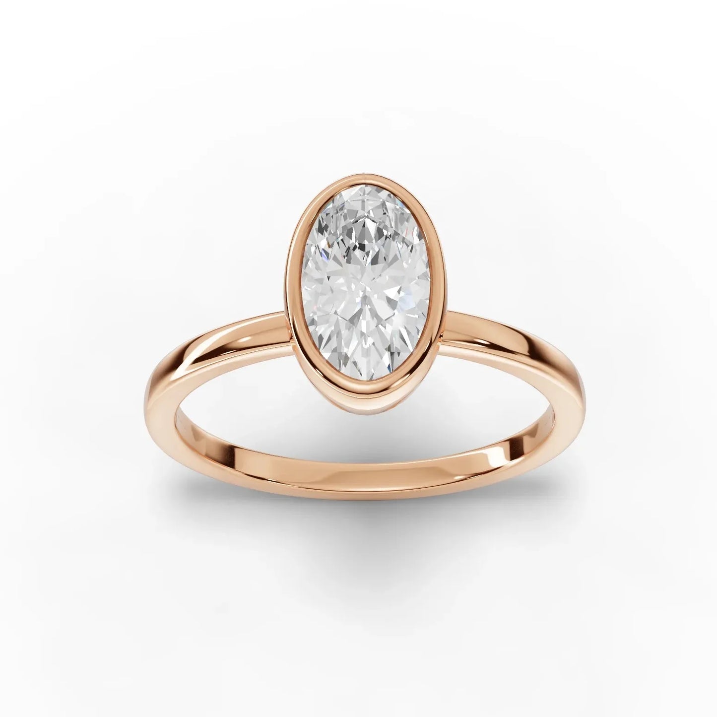 1CT Oval Lab Diamond Solitaire Ring