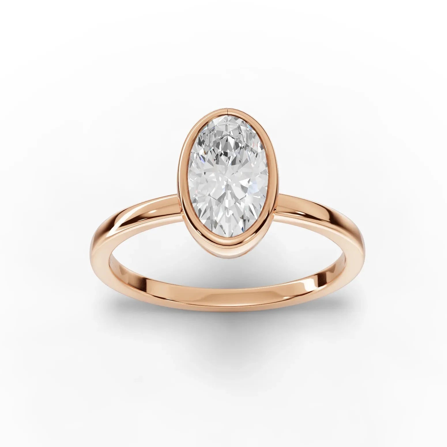 1CT Oval Lab Diamond Solitaire Ring