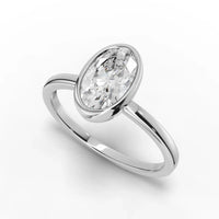 1CT Oval Lab Diamond Solitaire Ring