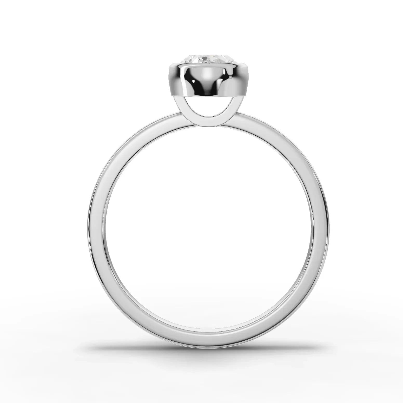 1CT Oval Lab Diamond Solitaire Ring