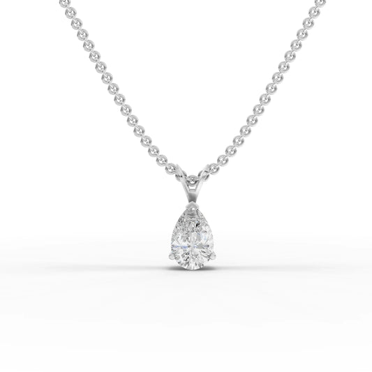 1CT Pear Lab Diamond Solitaire Pendant