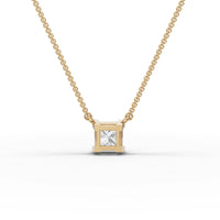 1CT Princess Lab Diamond Solitaire Pendant