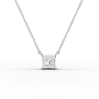 1CT Princess Lab Diamond Solitaire Pendant