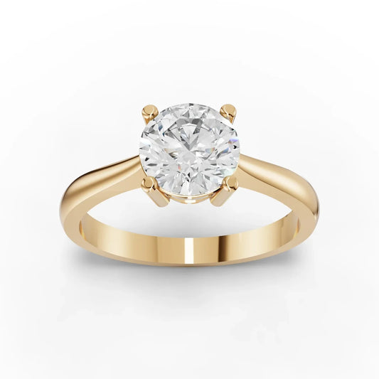 1CT Round Lab Diamond Classic Solitaire Engagement Ring