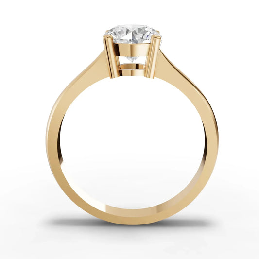 1CT Round Lab Diamond Classic Solitaire Engagement Ring