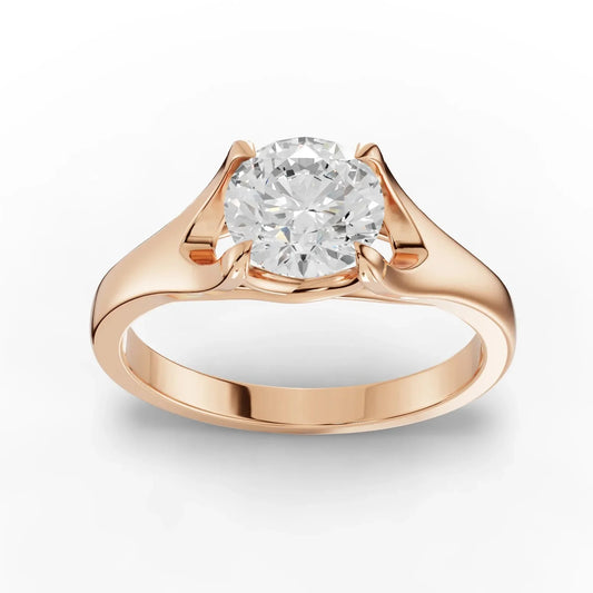 1CT Round Lab Diamond Solitaire Ring