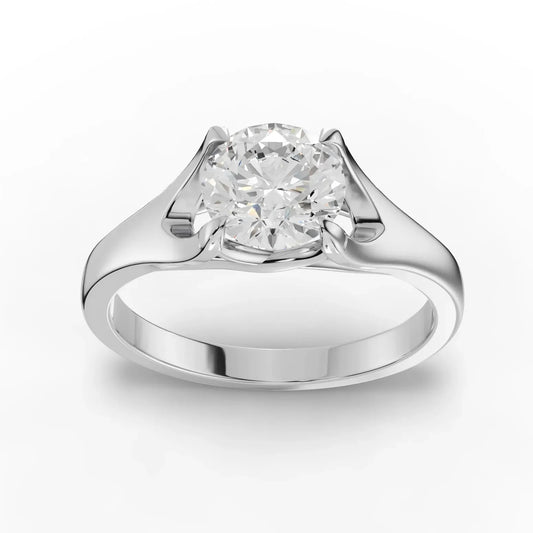 1CT Round Lab Diamond Solitaire Ring