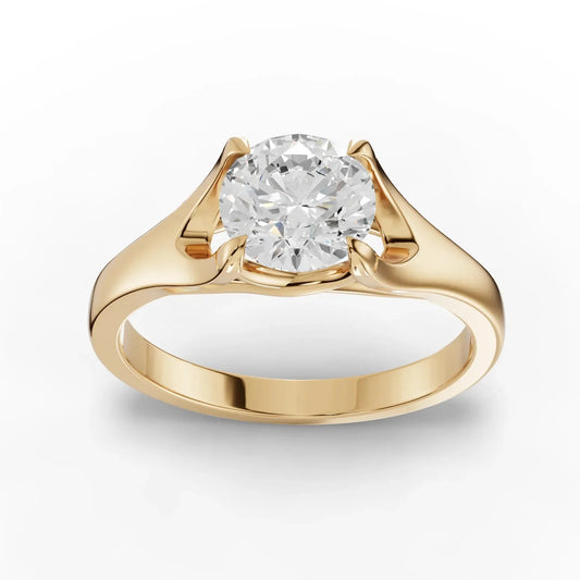 1CT Round Lab Diamond Solitaire Ring