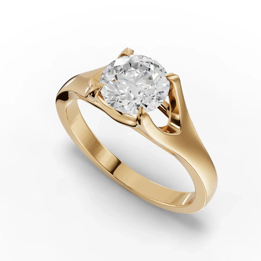 1CT Round Lab Diamond Solitaire Ring
